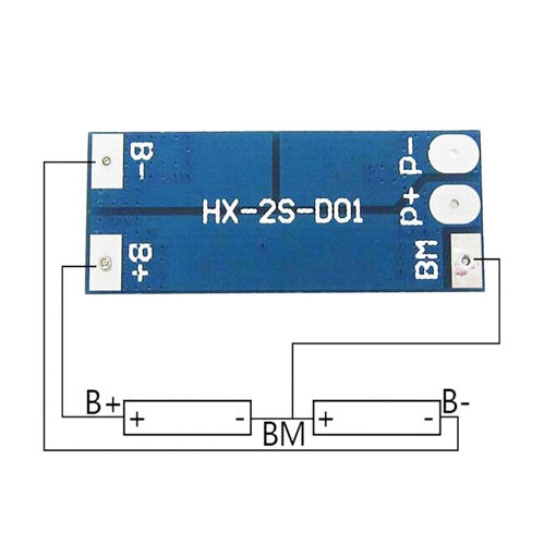 Picture of 2S String Anti-overcharge Over-discharge 7.4V Lithium Battery Protection Board