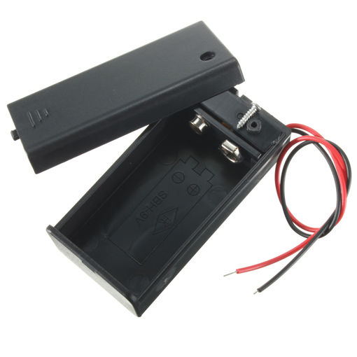 Immagine di DIY 9V Battery Storage Container Box Case Holder With ON/OFF Toggle Switch