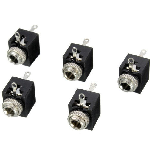 Picture of 5pcs PCB Panel Mount 3.5mm Female Earphone Jack Socket Connector