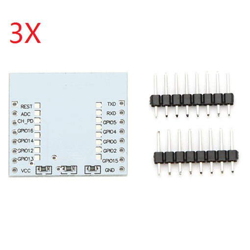 Picture of 3Pcs Serial Port WIFI ESP8266 Module Adapter Plate With IO Lead Out For ESP-07 ESP-08 ESP-12