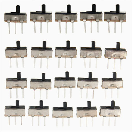 Picture of 60pcs SS12D00G3 2 Position SPDT 1P2T 3 Pin PCB Panel Mini Vertical Slide Toggle Switch