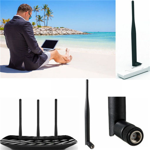 Picture of 5dBi RP-SMA 2.4G Wi-Fi Booster Wireless Folding Antenna For Router IP PC Camera