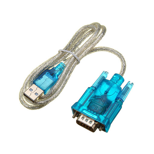 Immagine di Translucent USB To RS232 Serial 9 Pin Converter Cable Adapter