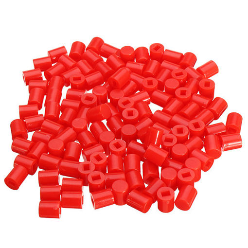 Immagine di 100pcs 6 x 7mm Round Button Cap Hat Suitable For 8.5 x 8.5mm / 8 x 8mm Series Of Self-Locking Switch
