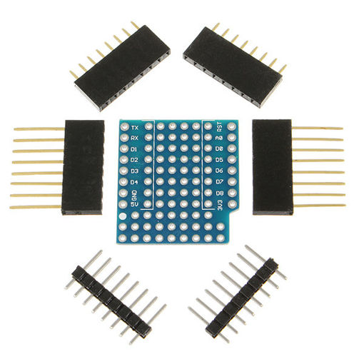Picture of 3Pcs WeMos ProtoBoard Shield For WeMos D1 Mini Double Sided Perf Board Compatible