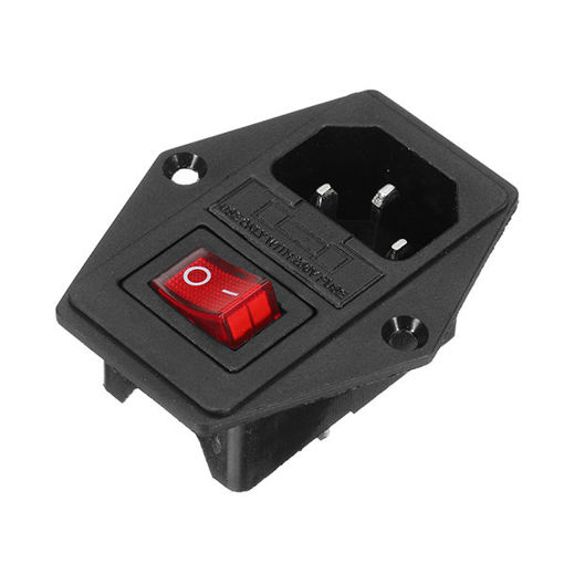Immagine di ON/OFF IO Switch Socket with Female Plug for Power Supply Cord Jamma Arcade Machine with Fuse
