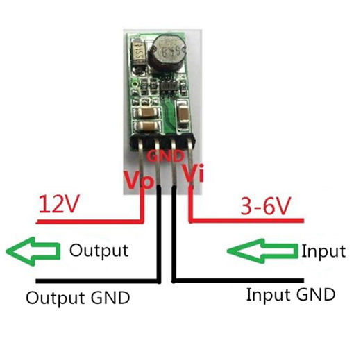 Picture of 5Pcs DC 3.3V 3.7V 5V 6V to 12V Boost Voltage Regulator Module Converter Step-up Power Supply Board