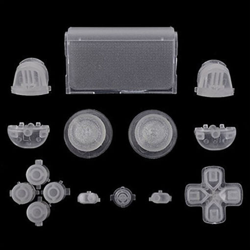 Picture of Full Set Buttons Glow in the Dark Dpad Replacement Parts For Sony PS4 Controller