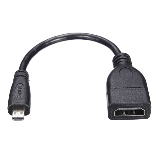 Picture of Micro HD D Type Male to HD A Type Female Adapter Connector Cable