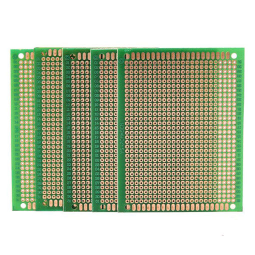 Immagine di 5Pcs PCB DIY Soldering Copper Prototype Printed Circuit Board 70mm x 90mm