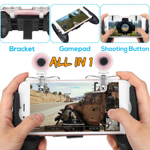 Immagine di Mobile Game Controller Joystick Trigger Shooter Fire Button Assist Tool Gamepad for PUBG