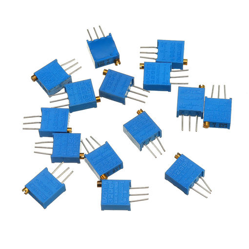 Immagine di 65Pcs 100R-1M 3296 Potentiometer Package 3296W Potentiometer Adjustable Resistor
