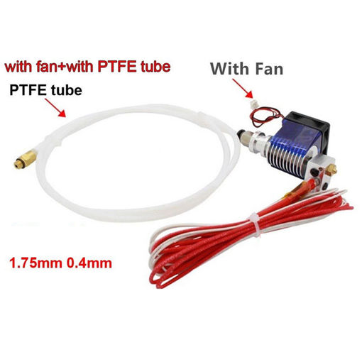 Picture of 0.4mm J-head Hotend Extruder Remote Kit Suppport 1.75mm PLA/ABS Filament with Cooling Fan + Fan Cove