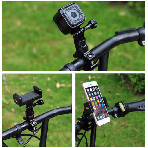 Immagine di PULUZ PU223 Bicycle Aluminum Handlebar Adapter Mount Stand Holder for Action Sportscamera