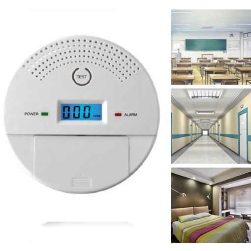 Immagine di 2 in 1 Carbon Monoxide & Smoke Alarm Detector CO Tester Alarm System