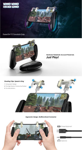 Picture of GameSir F2 Foldable Phone Holder Gamepad Trigger Fire Assistant Tool for PUBG Mobile Game