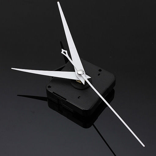 Immagine di 10Pcs DIY White Triangle Hands Quartz Black Wall Clock Movement Mechanism