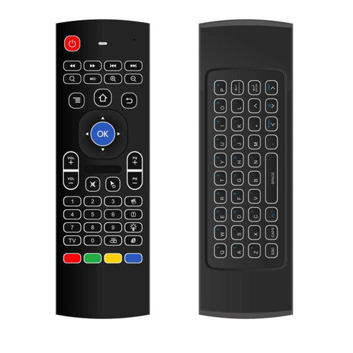 Picture of MX3 White Backlit Wireless 2.4G Six Axis Gyroscope Keyboard Remote Control Air Mouse IR Learning