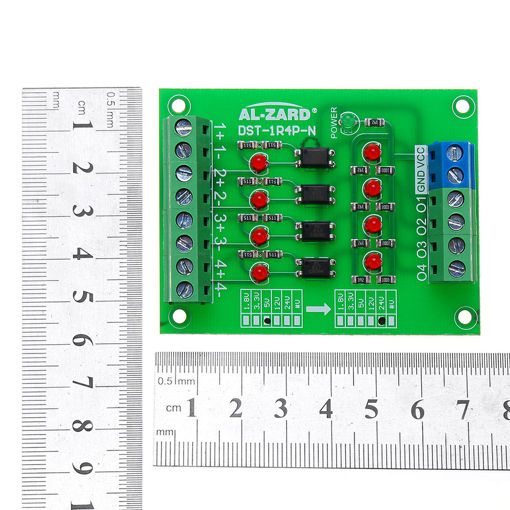 Immagine di 3pcs 5V To 24V 4 Channel Optocoupler Isolation Board Isolated Module PLC Signal Level Voltage Converter Board 4Bit