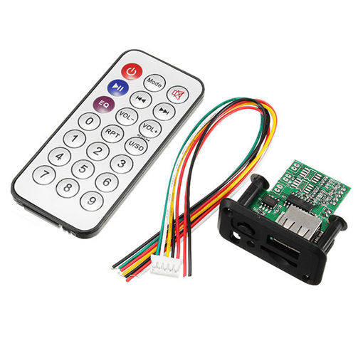 Picture of 3pcs DC 5V 12V 3W+3W Dual Channel MP3 Decoder Board Decoding Module Support MP3 U Disk TF Card USB