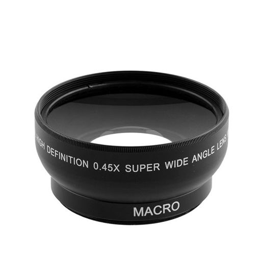 Immagine di 0.45x 52mm Super Fisheye Wide Angle Fixed Focus Lens For Canon Nikon Pentax Sony Minolta With 18-55m
