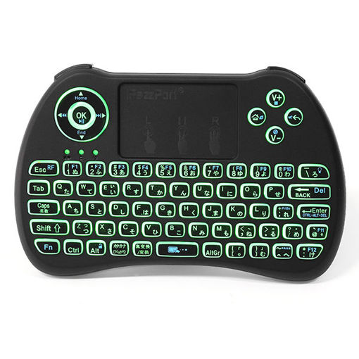 Immagine di iPazzPort KP-810-21Q 2.4G Wireless Japanese Three Color Backlit Mini Keyboard Touchpad Air Mouse