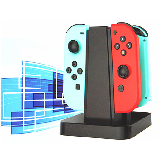 Immagine di LED Indication Charging Dock Station Stand for Nintendo Switch Joy-Con Game Controller Gamepad