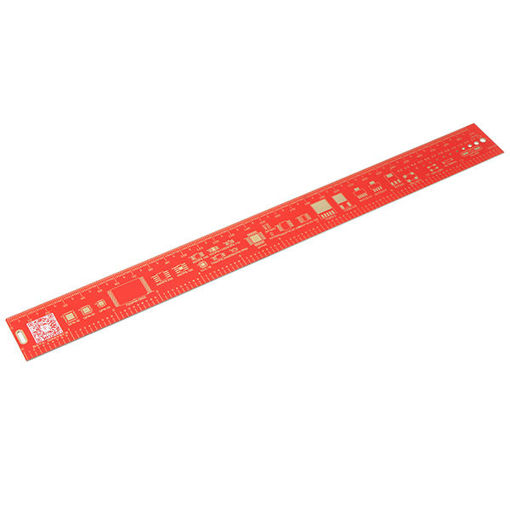 Picture of 5Pcs 30cm Multifunctional PCB Ruler Measuring Tool Red