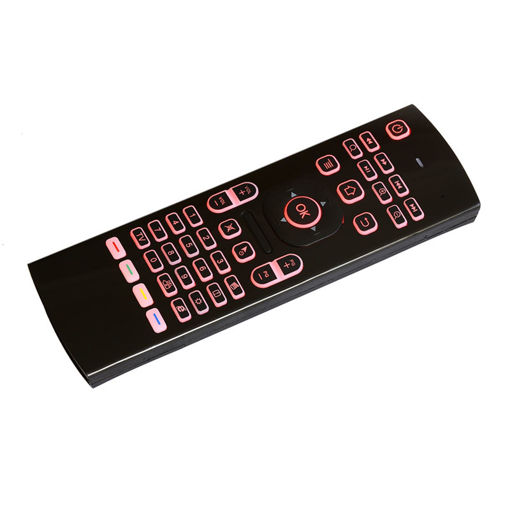 Immagine di MX3 2.4GHZ Wireless 7 Colors Backlit Keyboard Mouse IR Learning Remote Controller For Android TV Box PC