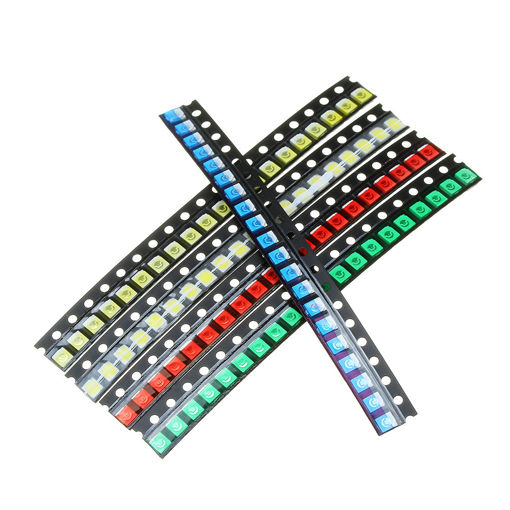 Picture of 1000Pcs 5 Colors 200 Each 1210 LED Diode Assortment SMD LED Diode Kit Green/RED/White/Blue/Yellow