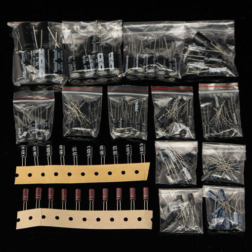 Picture of 600pcs 15 Value 50V Electrolytic Capacitor 1UF-2200UF Assortment Kit