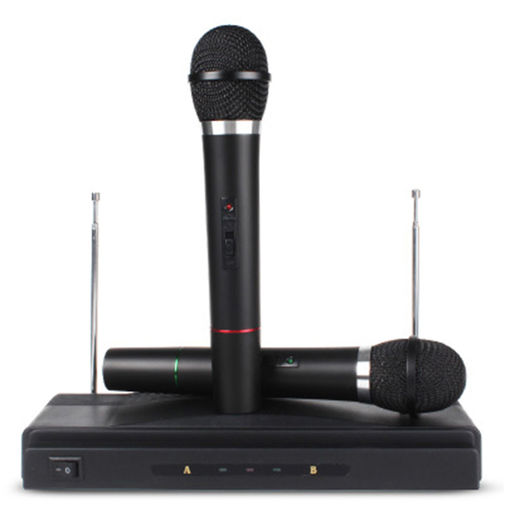 Immagine di Karaoke Wireless Microphone System KTV Dual Handheld Mic Cordless Receiver