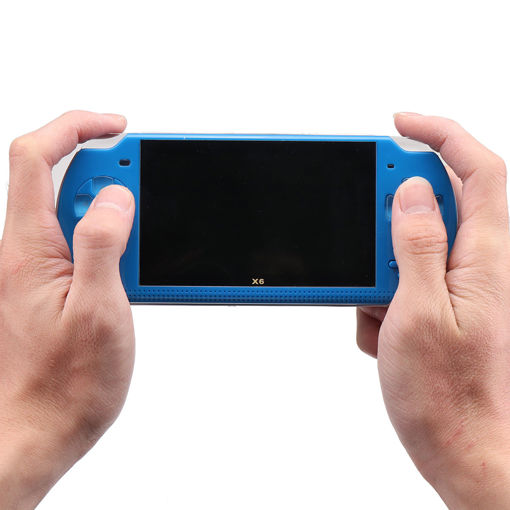 Immagine di Built In 10000 Games 32 Bit 4.3inch 8GB Portable Video Handheld Blue-International Player Game Console