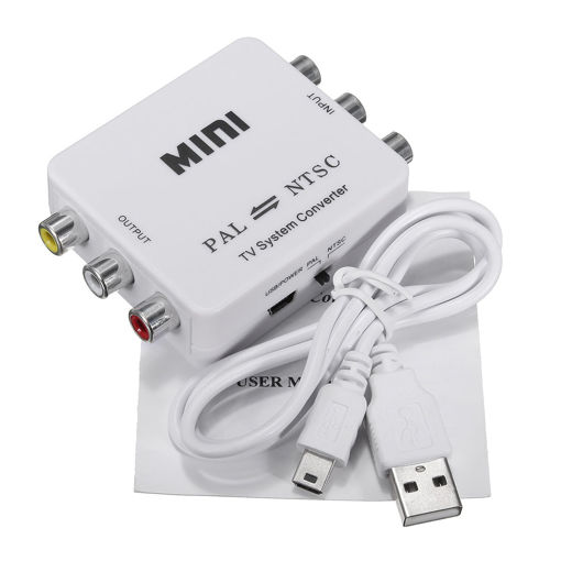 Immagine di Mini PAL to NTSC TV Video System Bi-directional Converter Switch Adapter