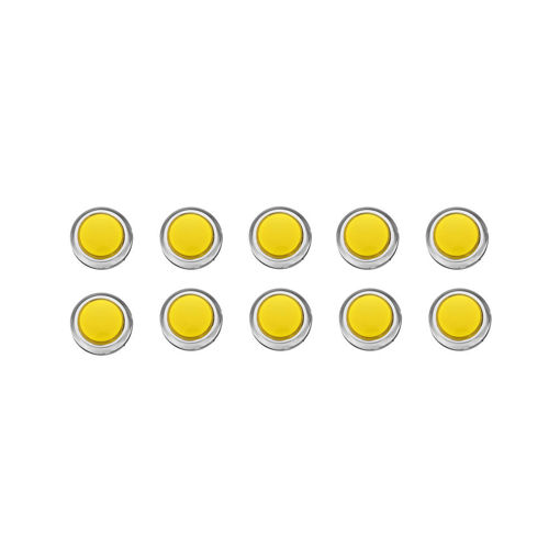 Picture of 10Pcs 33MM Electroplated Yellow LED Push Button for Arcade Game Console Controller DIY