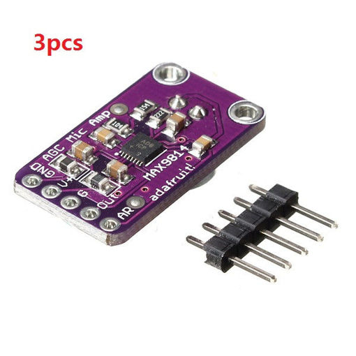Picture of 3pcs CJMCU MAX9814 High Performance Microphone AGC Amplifier Module CMA-4544PF-W For Arduino
