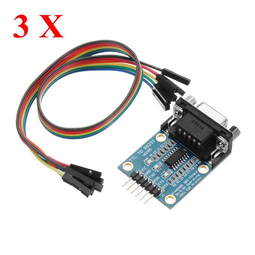 Immagine di 3Pcs RS232 SP3232 Serial Port To TTL RS232 to TTL Serial Module With Brush Line 3V To 5.5V