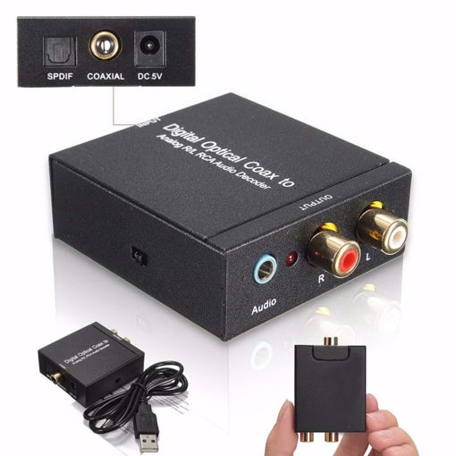 Picture of NK-Y2 Digital SPDIF Optical Coax to Analog RCA R/L DTS2.1/5.1 Audio Converter Decoder