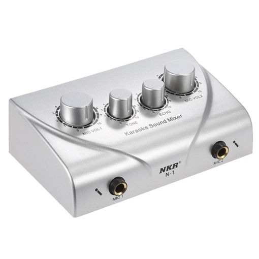 Immagine di NKR N-1 Karaoke Sound System Echo Mixer Dual Mic Inputs Amplifier
