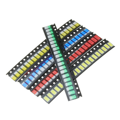 Picture of 1000Pcs 5 Colors 200 Each 5730 LED Diode Assortment SMD LED Diode Kit Green/RED/White/Blue/Yellow