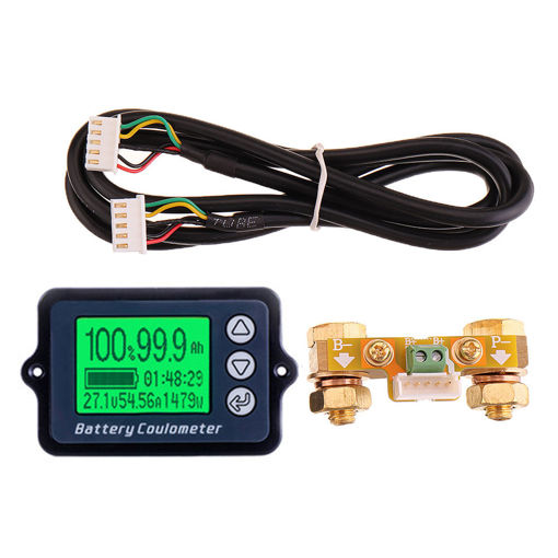 Immagine di DC8-80V 100A TK15 Battery Tester Coulomb Counter Meter Coulometer Capacity Indicator LiFePo Detector Coulometer Tester With 1M Shielded Wire