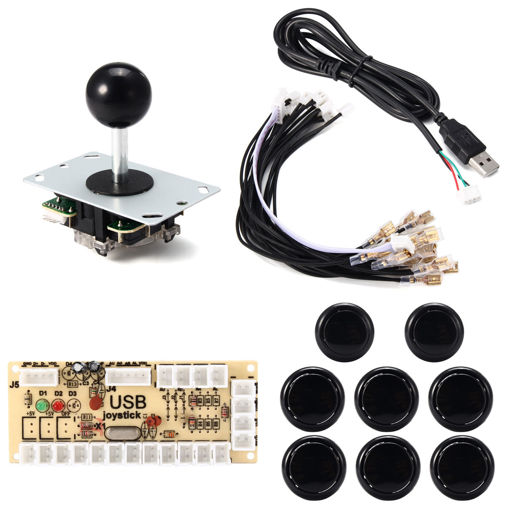 Immagine di Joystick Push Button Game Controller DIY Kit for Arcade Fighting Video Game PC