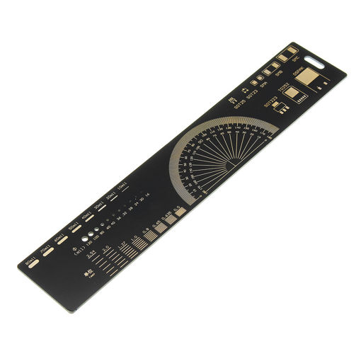 Picture of 10pcs 20cm Multifunctional PCB Ruler Measuring Tool Resistor Capacitor Chip IC SMD Diode Transistor Package 180 Degrees