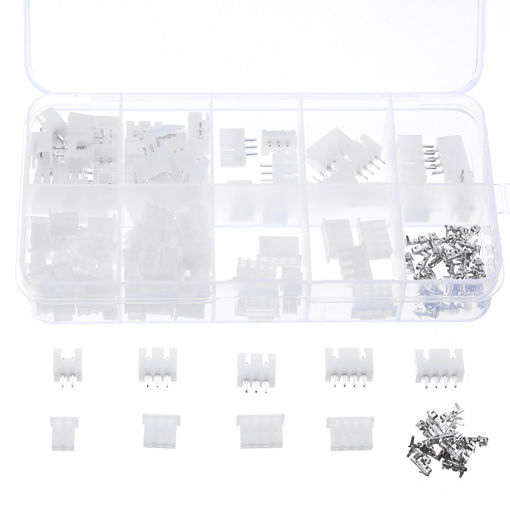 Picture of 750pcs 2/3/4Pin JST-XH 2.54mm Dupont Connector Male/Female Wire Cable Jumper Pin Header Housing Connector Terminal Kit