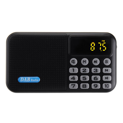 Immagine di Portable DAB Plus DAB FM Digital Radio Receiver Music Speaker MP3 Player Support USB AUX TF Card