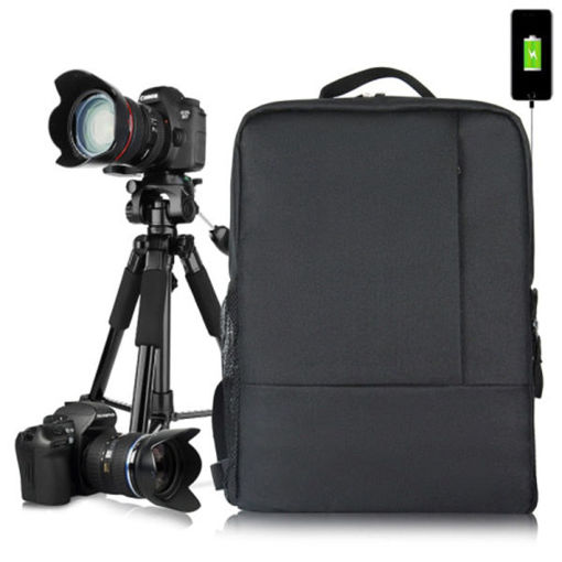 Picture of HUWANG 8099 Multi-functional Universal Photography Waterproof Nylon DSLR SLR Camera Bag Backpack