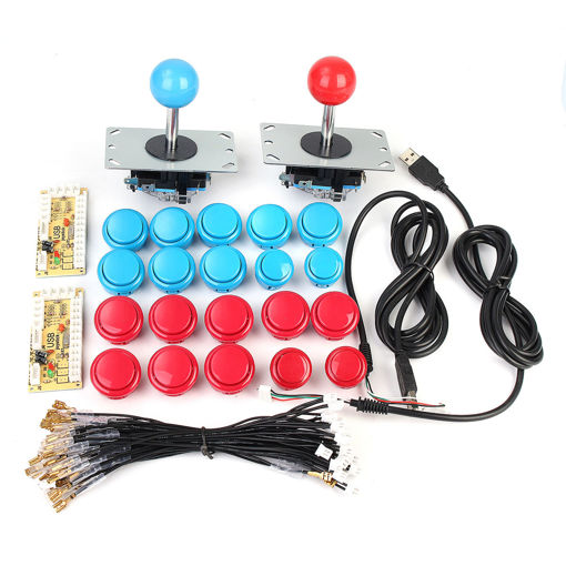 Immagine di 2 Player Arcade Kit USB Encoder To PC Joystick 20 Buttons For MAME Controller