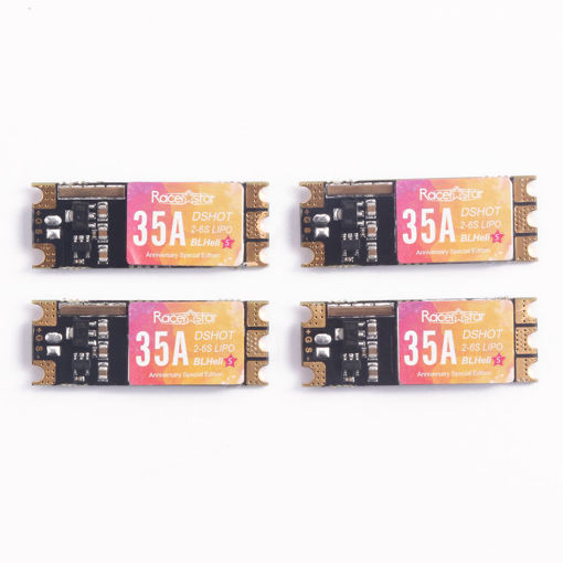 Picture of Anniversary Special Edition 4 PCS Racerstar SPROG X 35A BLheli_S 2-6S DShot600 ESC 4g for RC Drone