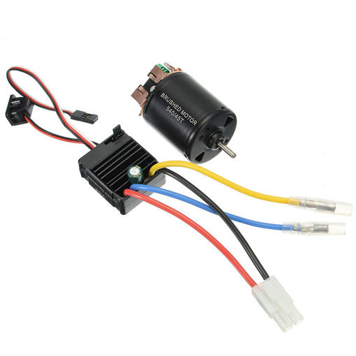 Immagine di 540 Motor 60A ESC Carbon Brushed Shaft 3.175mm For 1/10 RC Car