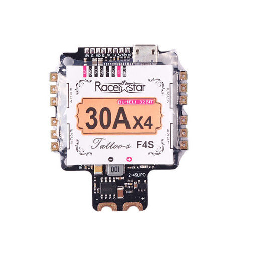 Picture of Racerstar TattooF4S 30A BLHELI_32 4in1 ESC 5V BEC w/ F4 Flight Controller AIO OSD Current Sensor for RC Drone